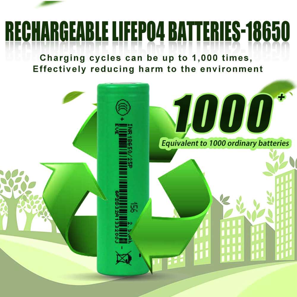EVE 25P 18650 2500mAh High Drain Battery | 20A-30A Power Cell for Tools