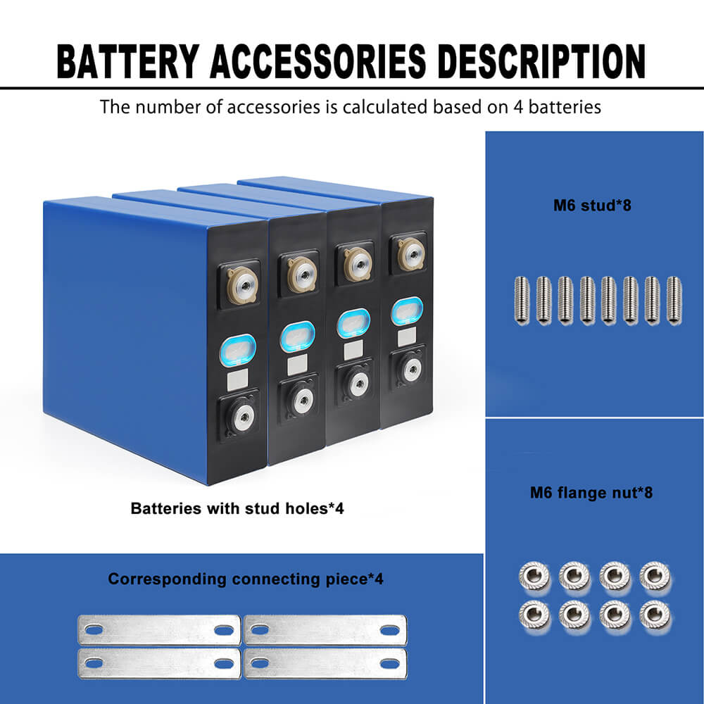 CATL 202Ah LiFePO4 Battery Laser-Welded M6 Stud Terminals Close-Up for Easy Busbar Connection