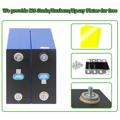 CATL 314Ah LiFePO4 Battery Laser-Welded M6 Stud Terminals Close-Up for Easy Busbar Connection
