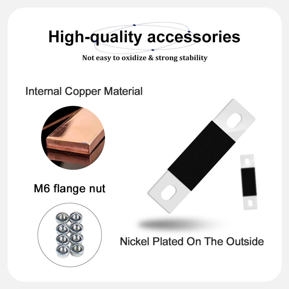 CATL 530Ah LiFePO4 Battery Laser-Welded M6 Stud Terminals Close-Up for Easy Busbar Connection