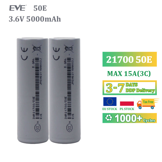EVE 50e 21700 3.6v 5000mah Lithium-ion Battery