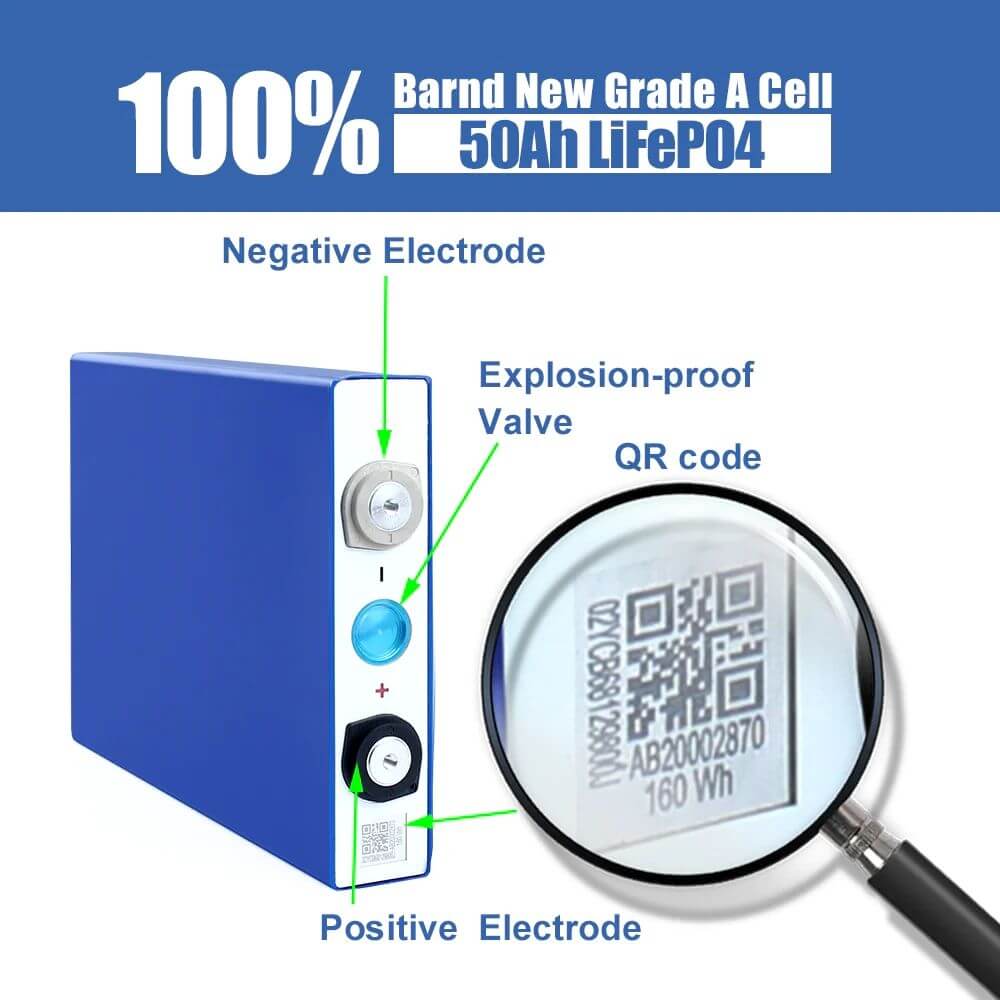 Original EVE LF50K 50Ah LiFePO4 Battery QR Code