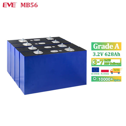 EVE MB56 628Ah LiFePO4 battery cell Grade A prismatic cell for solar energy storage and ESS