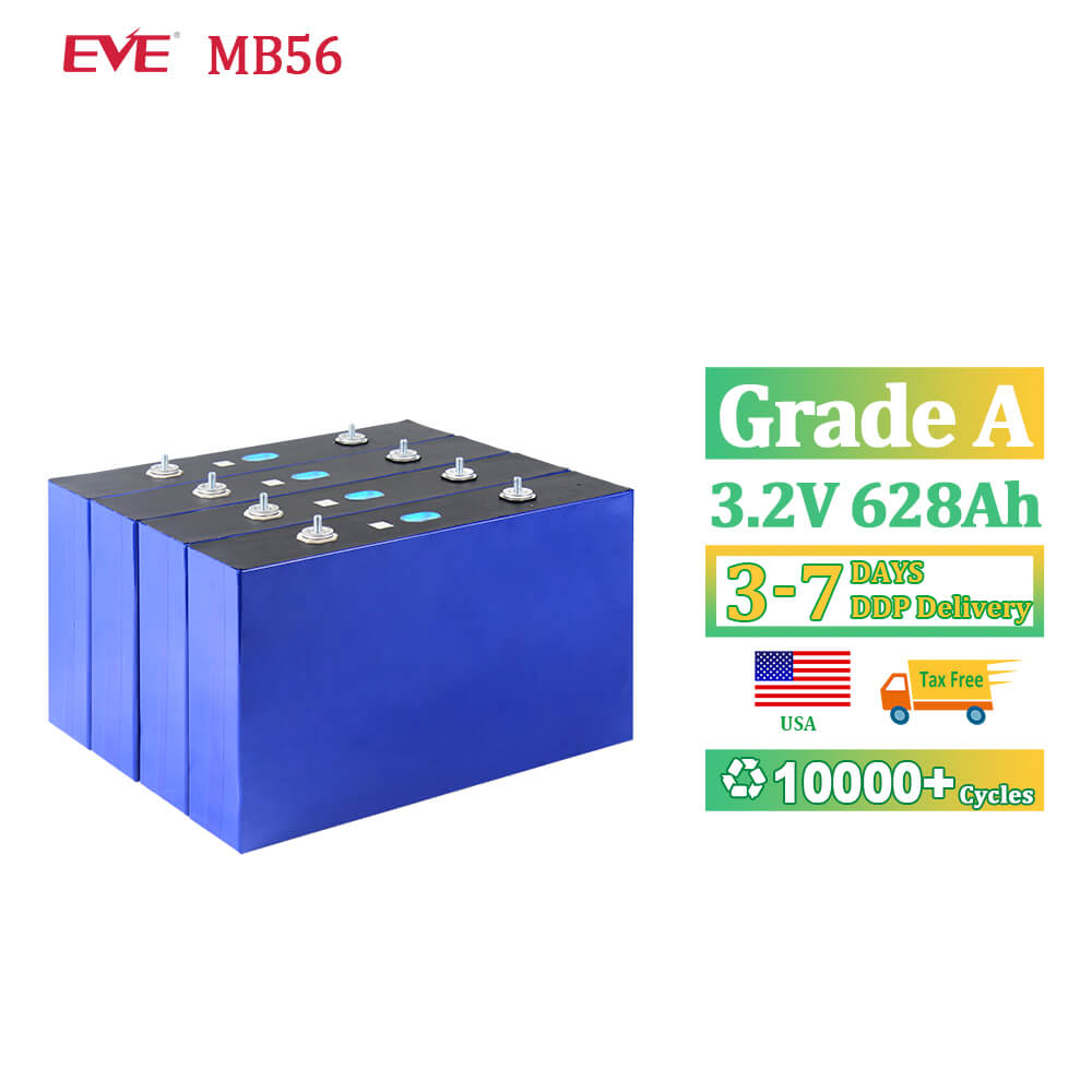 USA Stock EVE MB56 628Ah LiFePO4 battery cell Grade A prismatic cell for solar energy storage and ESS