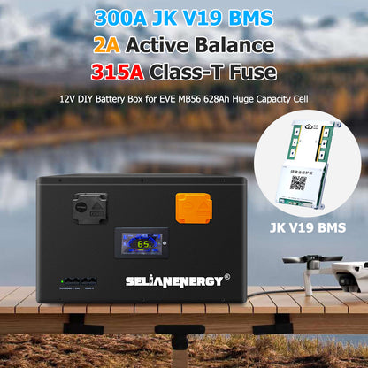Batterie Selian LiFePO4 12V 628Ah avec BMS Bluetooth 