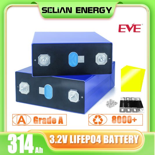 EVE Grade A MB31 3.2v 314Ah lifepo4 battery life high capacity lifepo4 cells For cells For solar system Ev Rv