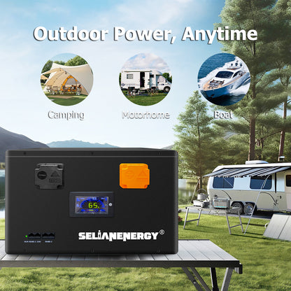 Batterie Selian LiFePO4 12V 628Ah avec BMS Bluetooth 