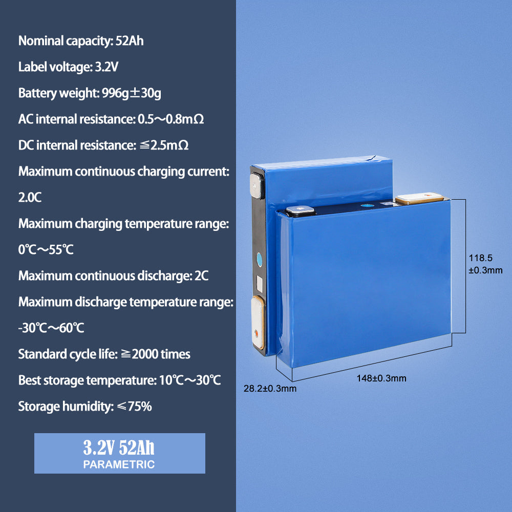 GOTION 3.2V 52Ah Lifepo4 battery Original Brand New For DIY 12V 24V 48V Solar Energy Storage RV Boat