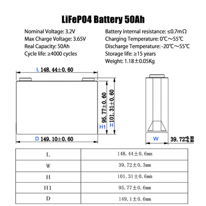 REPT 3.2V 50Ah Lifepo4 battery Original Brand New For Household Energy Storage Lithium Battery