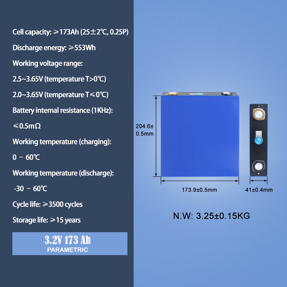 EVE 3.2V 173A Lifepo4 Battery Grade A power battery For Boat,Off-grid power system storage