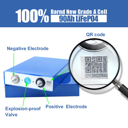 EVE 3.2V 90Ah Lifepo4 battery Grade A  for ESS UPS 150ah 300ah high rate lifepo4 cell energy system