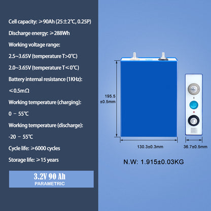 EVE 3.2V 90Ah Lifepo4 battery Grade A  for ESS UPS 150ah 300ah high rate lifepo4 cell energy system