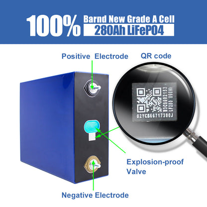 EVE LF280K lifepo4 battery 3.2V 280ah Grade A 6000+cycles For Home Solar Energy storage